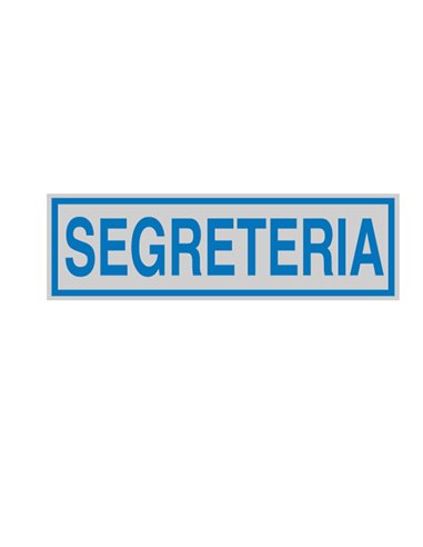 TARGHETTA ADESIVA 165x50mm SEGRETERIA 96690 CARTELLI SEGNALATORI PITTOGRAMMI