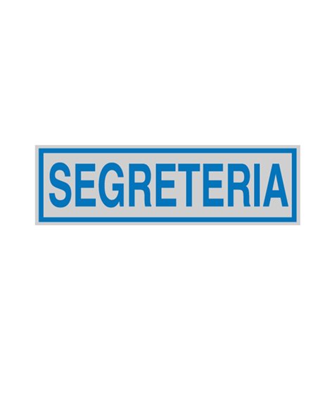 TARGHETTA ADESIVA 165x50mm SEGRETERIA 96690 CARTELLI SEGNALATORI PITTOGRAMMI