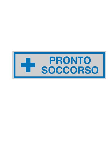 TARGHETTA ADESIVA 165x50mm PRONTO SOCCORSO 96664 CARTELLI SEGNALATORI PITTOGRAMMI