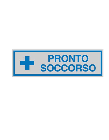 TARGHETTA ADESIVA 165x50mm PRONTO SOCCORSO 96664 CARTELLI SEGNALATORI PITTOGRAMMI