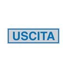 TARGHETTA ADESIVA 165x50mm USCITA 96684
