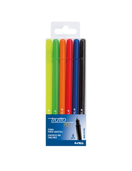 BUSTA 6 PENNARELLO TRATTO PEN NEW METAL 807800 TRATTO FINELINER