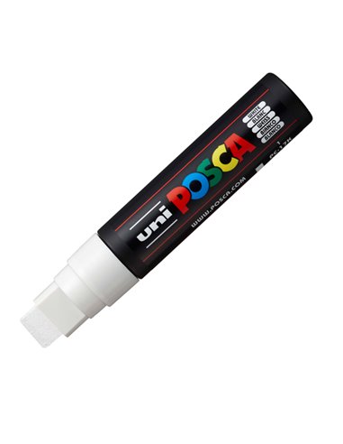 Marcatore UNI POSCA PC17K p.scalpello 15mm bianco UNI MITSUBISHI M PC17K BI UNI MITSUBISHI A BASE D'ACQUA