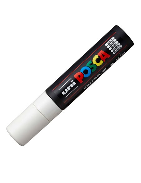 Marcatore UNI POSCA PC17K p.scalpello 15mm bianco UNI MITSUBISHI M PC17K BI UNI MITSUBISHI A BASE D'ACQUA
