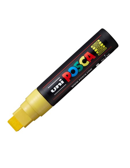 Marcatore UNI POSCA PC17K p.scalpello 15mm giallo UNI MITSUBISHI M PC17K G UNI MITSUBISHI A BASE D'ACQUA