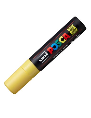 Marcatore UNI POSCA PC17K p.scalpello 15mm giallo UNI MITSUBISHI M PC17K G UNI MITSUBISHI A BASE D'ACQUA