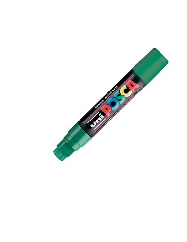 Marcatore UNI POSCA PC17K p.scalpello 15mm verde UNI MITSUBISHI M PC17K V UNI MITSUBISHI A BASE D'ACQUA