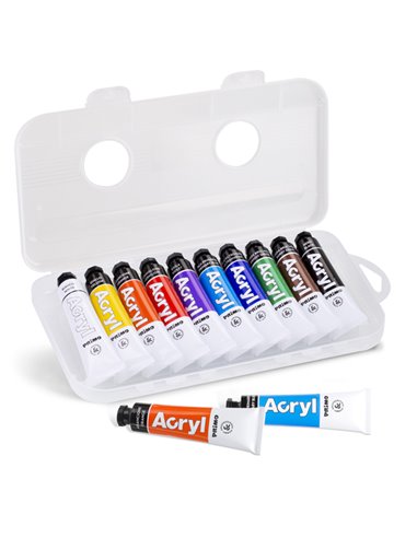 ASTUCCIO 10 COLORI ACRILICO 18ml Primo 405TA10SP