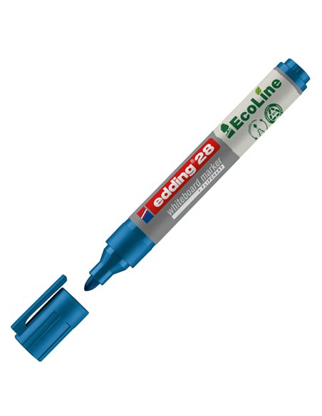 MARCATORE BLU PER LAVAGNE BIANCHE EDDING 28 ECOLINE TRATTO 1,5 - 3,00mm E-28003 EDDING PER LAVAGNE CANCELLABILI