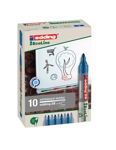 MARCATORE BLU PER LAVAGNE BIANCHE EDDING 28 ECOLINE TRATTO 1,5 - 3,00mm E-28003 EDDING PER LAVAGNE CANCELLABILI 2