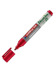 MARCATORE ROSSO PER LAVAGNE BIANCHE EDDING 28 ECOLINE TRATTO 1,5 - 3,00mm E-28002 EDDING PER LAVAGNE CANCELLABILI