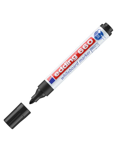 MARCATORE NERO PER LAVAGNE BIANCHE EDDING 660 TRATTO 1,5 - 3,00mm E-660001
