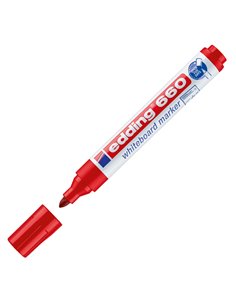 MARCATORE ROSSO PER LAVAGNE BIANCHE EDDING 660 TRATTO 1,5 - 3,00mm E-660002 EDDING PER LAVAGNE CANCELLABILI