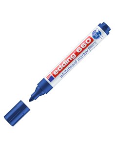 MARCATORE BLU PER LAVAGNE BIANCHE EDDING 660 TRATTO 1,5 - 3,00mm E-660003 EDDING PER LAVAGNE CANCELLABILI