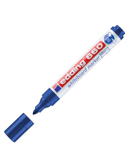 MARCATORE BLU PER LAVAGNE BIANCHE EDDING 660 TRATTO 1,5 - 3,00mm E-660003 EDDING PER LAVAGNE CANCELLABILI