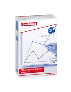 MARCATORE BLU PER LAVAGNE BIANCHE EDDING 660 TRATTO 1,5 - 3,00mm E-660003 EDDING PER LAVAGNE CANCELLABILI 2