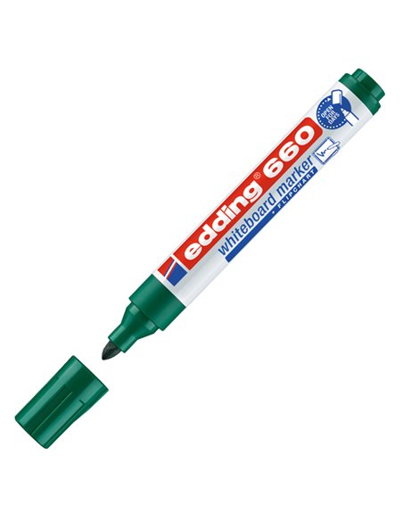 BUSTA 4 MARCATORI PER LAVAGNE BIANCHE EDDING 660 TRATTO 1,5 - 3,00mm COL ASS. 4-660-4 EDDING PER LAVAGNE CANCELLABILI
