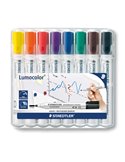 BUSTA 8 PENNARELLI LUMOCOLOR 351 STAEDTLER PER LAVAGNE CANCELLABILI 351WP8