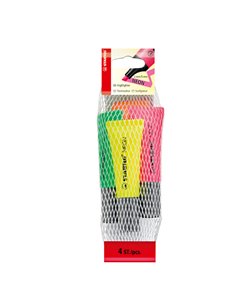 Busta da 4 evidenziatore STABILO NEON colori assortiti 72/24 72/4-1 STABILO COLORE LIQUIDO