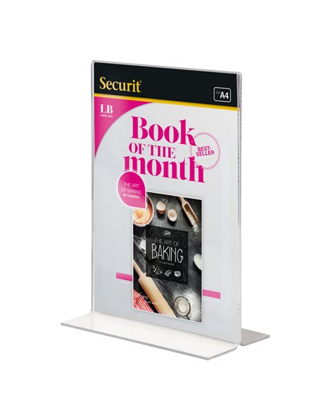 DISPLAY PORTAMENU' a T 21x29,7cm (A4) Securit PFT-ACV-A4 SECURIT PORTADEPLIANT DA TAVOLO