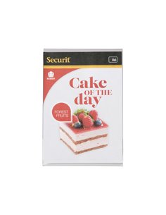 DISPLAY PORTAMENU' a L 10,5x15cm (A6) Securit PFT-ACL-A6 SECURIT PORTADEPLIANT DA TAVOLO