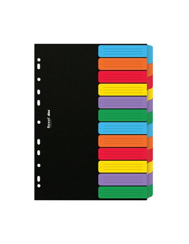SEPARATORE A4 DOX a 12 TASTI NEUTRI COLORATI D26612