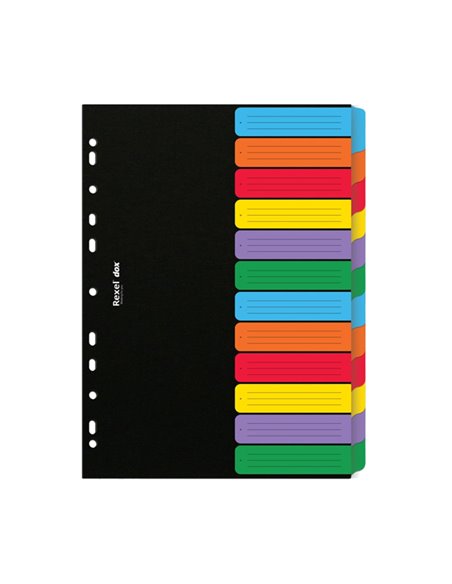 SEPARATORE A4 DOX a 12 TASTI NEUTRI COLORATI D26612