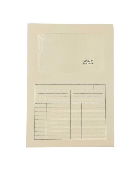 50 Cartelline a L c/finestra avorio 120gr Sintex Blasetti 0582 BLASETTI CARTELLINE CON FINESTRA