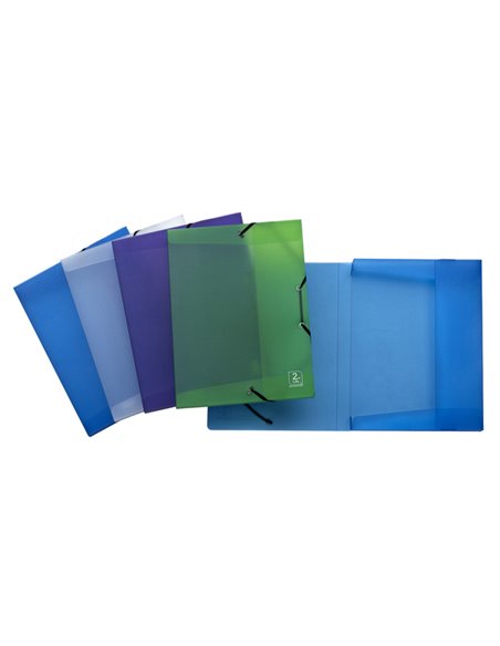 CARTELLA PROGETTI C/ELASTICO 24X32x2,5cm MIX 4 COLORI 2ndLife Favorit 400067714 FAVORIT CARTELLINE A TRE LEMBI PLASTICA