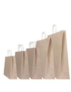 25 SHOPPERS CARTA BIOKRAFT 45X15X50CM TWISTED SABBIA 074394