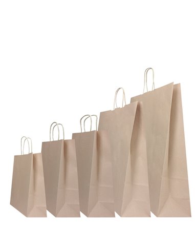 25 SHOPPERS CARTA BIOKRAFT 45X15X50CM TWISTED SABBIA 074394