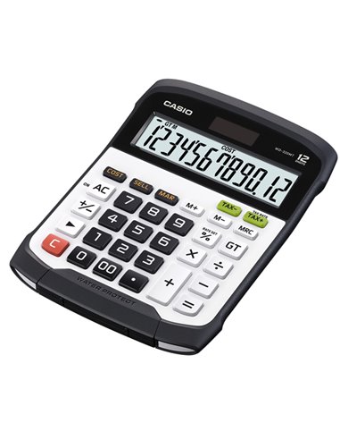 CALCOLATRICE DA TAVOLO WATER PROOF WD-320MT CASIO WD-320MT-W-EC CASIO DA TAVOLO