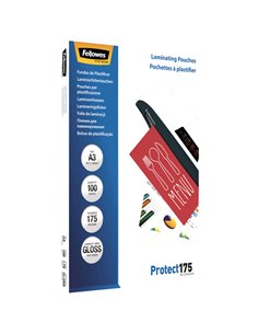 Scatola 100 pouches PROTECT175 175mic A3 Fellowes 5308803 FELLOWES POUCHES PER PLASTIFICARE