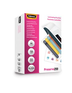 Scatola 100 pouches PRESERVE250 250mic A4 Fellowes 5401802 FELLOWES POUCHES PER PLASTIFICARE