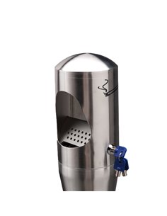 Portacenere a colonna H100cm in acciaio inox 108007 Medial CESTINI E POSACENERE 2