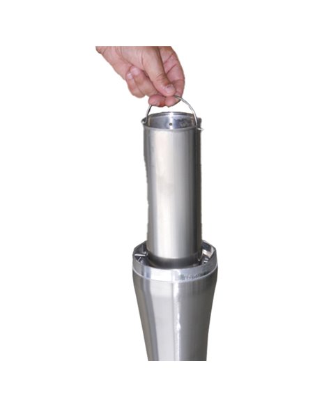 Portacenere a colonna H100cm in acciaio inox 108007 Medial CESTINI E POSACENERE