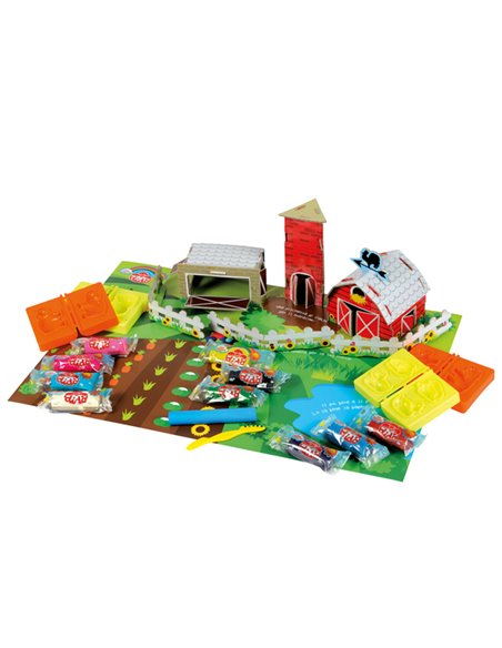 DIDO' FARM 10 salsicciotti, formine e scenario 3D 350200 DIDO PASTE MODELLABILI