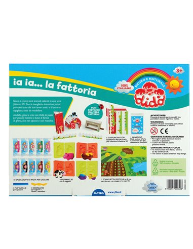 DIDO' FARM 10 salsicciotti, formine e scenario 3D 350200 DIDO PASTE MODELLABILI