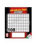 Etichetta adesiva bianca 14x8mm (10fogli x 108etichette) Markin X11010