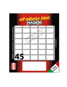 Etichetta adesiva bianca 21x14mm (10fogli x 45etichette) Markin X11016 MARKIN ETICHETTE IN FOGLIETTI