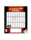 Etichetta adesiva bianca 34x10mm (10fogli x 40etichette) Markin X11025