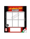 Etichetta adesiva bianca 46x37mm (10fogli x 9etichette) Markin X11035