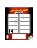 Etichetta adesiva bianca 52x18mm (10fogli x 14etichette) Markin X11036