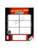 Etichetta adesiva bianca 56x34mm (10fogli x 8etichette) Markin X11041
