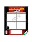 Etichetta adesiva bianca 56x46mm (10fogli x 6etichette) Markin X11042