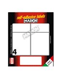 Etichetta adesiva bianca 70x56mm (10fogli x 4etichette) Markin X11047