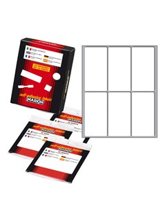 Etichetta adesiva bianca 73x37mm (10fogli x 6etichette) Markin X11048 MARKIN ETICHETTE IN FOGLIETTI