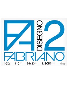 ALBUM P.M. FABRIANO2 (24X33CM) 10FG 110GR LISCIO 04204105 FABRIANO ALBUM DISEGNO BIANCO