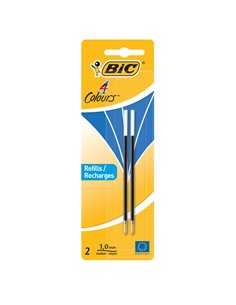 BLISTER 2 REFILLS BLU PER BIC®4 COLORS PEN DESK 1,0 931778