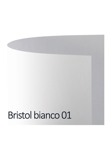 Conf.25 cartoncino Bristol Color 200gr 50x70cm bianco 01 Favini A350022